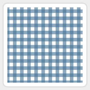 Checkered Blue and White Gingham Sticker